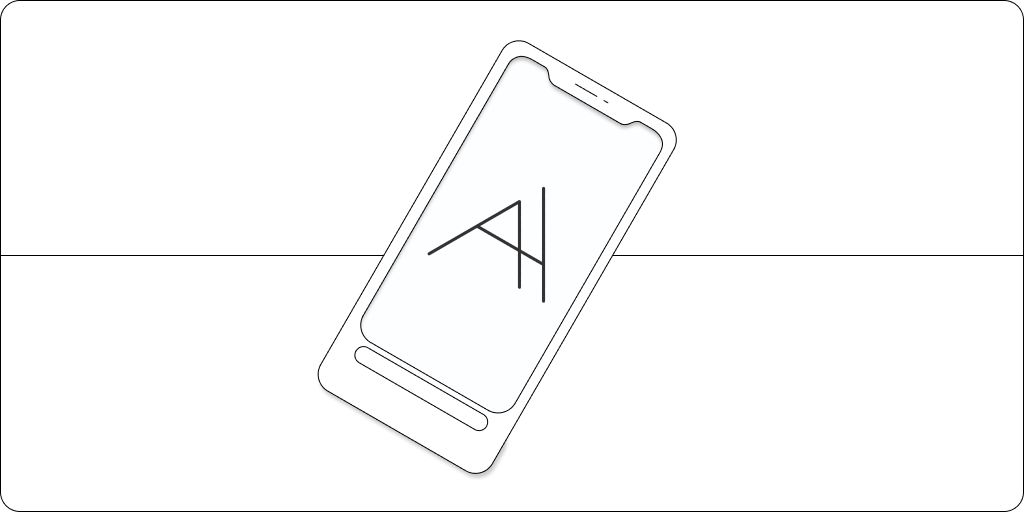 Ein illustriertes Smartphone mit dem Logo von Annika Hüllebrand Text und Konzept auf dem Display.