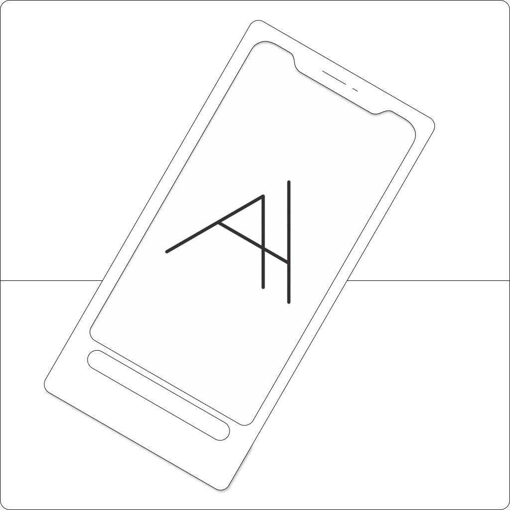 Ein illustriertes Smartphone mit dem Logo von Annika Hüllebrand Text und Konzept auf dem Display.